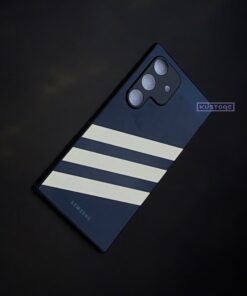 Navy blue white striped   Samsung S21 FE Premium TPU back case