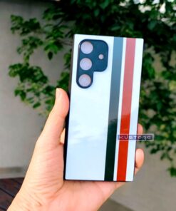 Sleak green red striped  Samsung S21 FE Premium TPU back case