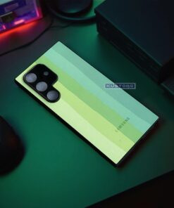 Neon green rainbow Samsung S21 FE Premium TPU back case