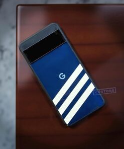 Navy blue white striped Pixel Premium TPU back case